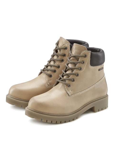Schnürstiefelette von LASCANA in beige