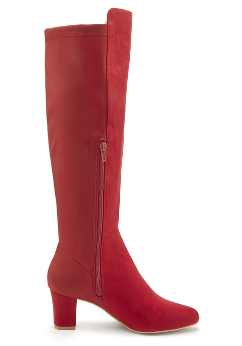 Bild: Stiefel von LASCANA: Stiefel mit Stretch und Blockabsatz von LASCANA. Absatzhöhe ca. 6 cm. Obermaterial aus Textil und Lederimitat. Futter aus Textil. Decksohle aus Lederimitat. Laufsohle aus Synthetik.