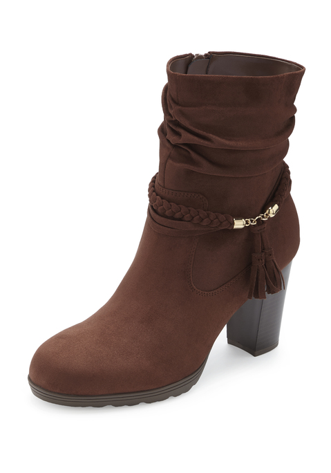 Bild: Stiefelette von LASCANA: Stiefelette VEGAN von LASCANA. Absatzhöhe ca. 8,5 cm. Obermaterial aus Microfaser. Futter aus Textil. Decksohle aus Lederimitat. Laufsohle aus Synthetik. Der Artikel ist vegan.