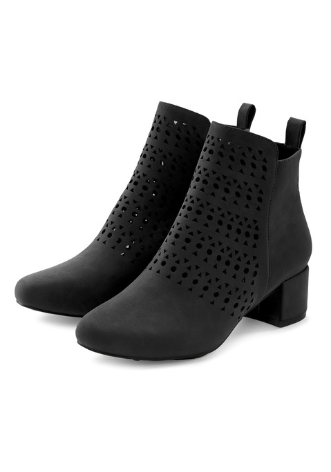 Bild: Stiefelette von LASCANA: Stiefelette VEGAN von LASCANA. Absatzhöhe ca. 4,5 cm. Obermaterial, Futter und Decksohle aus Lederimitat. Laufsohle aus Synthetik.