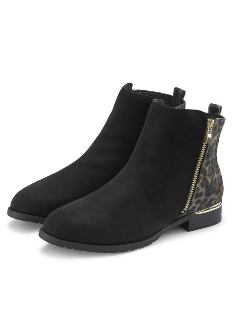 Bild: Stiefelette von LASCANA: Modische Stiefelette von Lascana. Highlight: der trendige Print. Ideale Passform, perfekt mit Jeans oder Strumpfhose und Kleid tragbar. Obermaterial, Futter und Decksohle aus Textil. Laufsohle aus Synthetik.