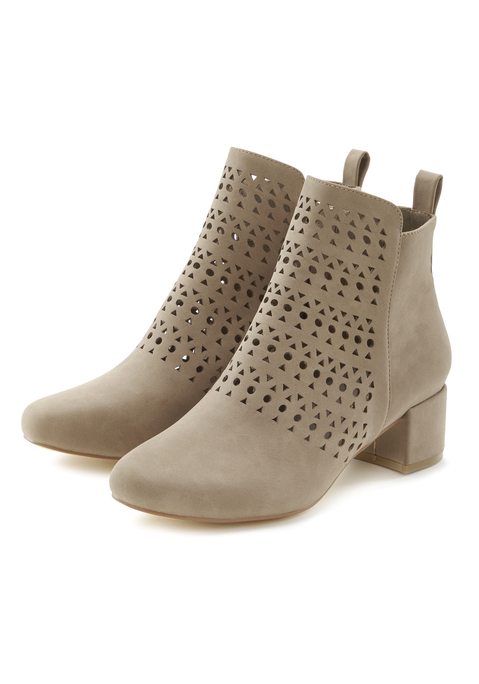 LASCANA Stiefelette Damen taupe Gr.35