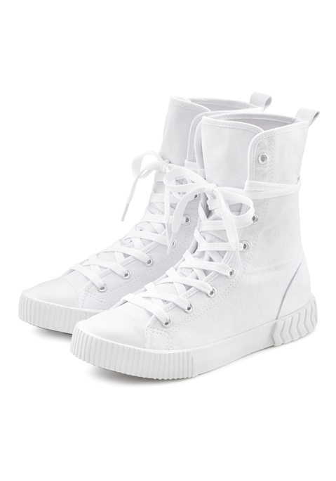 Bild: Stiefelette von LASCANA: Trendy Boots VEGAN von Lascana. Mit hoher Schnürung. Vielseitig zu Hosen kombinierbar. Bequemes Obermaterial.