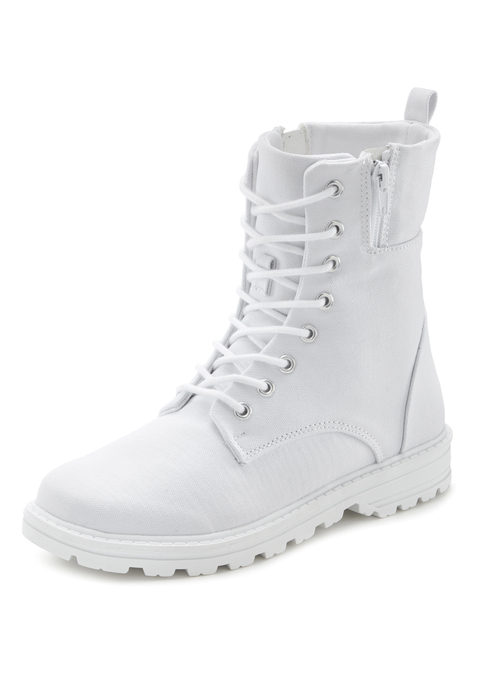 Bild: Stiefelette von LASCANA: Stiefelette VEGAN von LASCANA. Obermaterial aus Baumwolle/Canvas. Futter und Decksohle aus Textil. Laufsohle aus Synthetik.