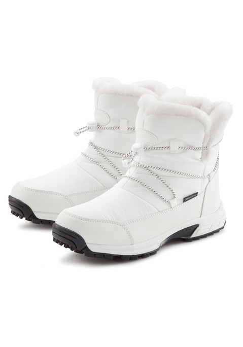 Bild: Stiefelette von LASCANA: Warme Stiefelette von Lascana. Besonderheit: die wasserabweisende COMFORTEX-Klimamembran. Perfekte Passform dank herausnehmbarer Innensohle, geeignet für lose Einlagen. Aus windabweisendem Stoff mit kuscheligem Futter zum Reinschlüpfen.