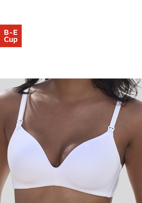 Bild: Still-BH von LASCANA: Hübscher Still-BH ohne Bügel. Mit nahtlos vorgeformten, leicht wattierten Cups - nichts zeichnet sich ab. Cups einzeln aufhakbar dank praktischer Still Clips an den Trägern. Individuell verstellbare Träger sowie Rückenverschluss. Mit Liebe & Leidenschaft in Hamburg kreiert. Aus 68% Polyamid, 16% Elasthan, 16% Polyester.