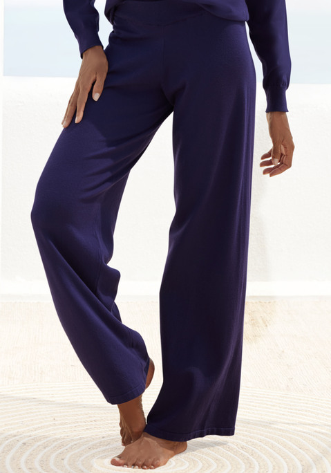 Bild: Strickhose von LASCANA: Strickhose von Lascana. Etwas weiter geschnitten. Mit breitem und elastischem Bündchen. Trageangenehme und weiche Qualität aus Strick.