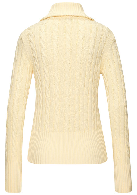 Bild: Strickjacke von LASCANA: Strickjacke von Lascana mit Umlegekragen, Reißverschluss vorn, langen Ärmeln und breiten Rippabschlüssen. Trageangenehmer, weicher Baumwoll-Mix.