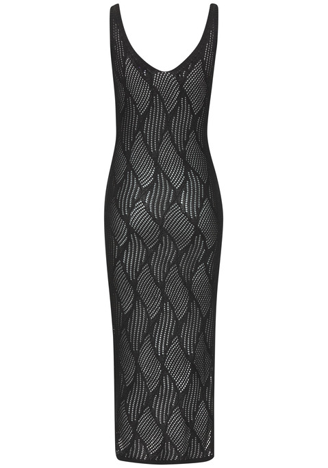 Bild: Strickkleid von LASCANA: Verführerisches Strickkleid von Lascana mit schmalen Trägern. Tiefer V-Ausschnitt vorn, normaler Rücken. Hoher Schlitz seitlich. Komplett transparent. Ideal zum Bikini oder Badeanzug. Weiche Strickqualität.