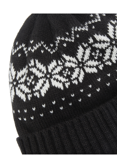 Bild: Strickmütze von LASCANA: Im Norweger-Look: Mütze von Lascana mit breitem Umschlag. Perfekt für Herbst und Winter bei Spaziergängen und anderen Aktivitäten draußen. Wertet jedes Outfit auf, egal ob Mantel oder Jacke, Jeans oder Kleid. Kuscheliges Material.