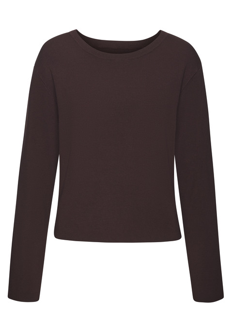 Bild: Strickpullover von LASCANA: Unifarbener Pullover von Lascana mit Rundhalsausschnitt. Kastige Passform. Ideal für jeden Tag und vielseitig kombinierbar. Weicher Feinstrick in angenehmer Viskosemischung.