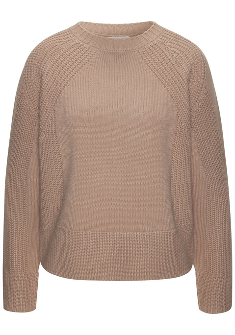 Bild: Strickpullover von LASCANA: Unifarbener Strickpullover von Lascana mit Rundhalsausschnitt. Lange Raglanärmel für eine bequeme Passform. Rippstricksaum. Weicher Materialmix.