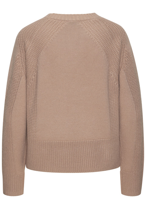 Bild: Strickpullover von LASCANA: Unifarbener Strickpullover von Lascana mit Rundhalsausschnitt. Lange Raglanärmel für eine bequeme Passform. Rippstricksaum. Weicher Materialmix.