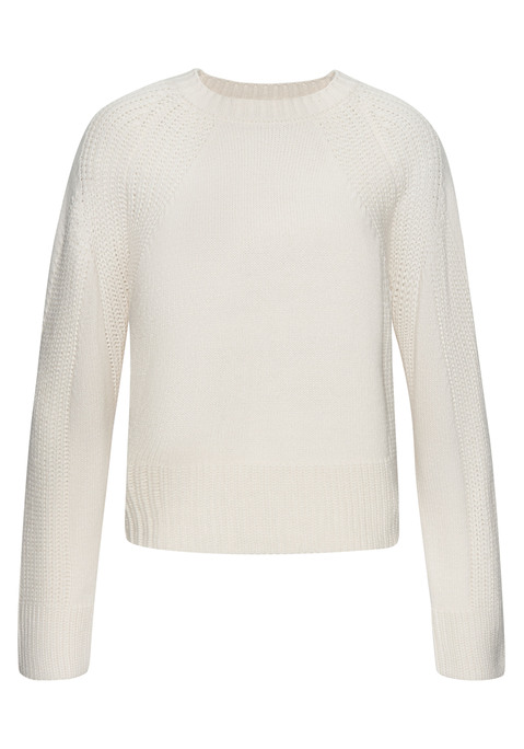 Bild: Strickpullover von LASCANA: Unifarbener Strickpullover von Lascana mit Rundhalsausschnitt. Lange Raglanärmel für eine bequeme Passform. Rippstricksaum. Weicher Materialmix.