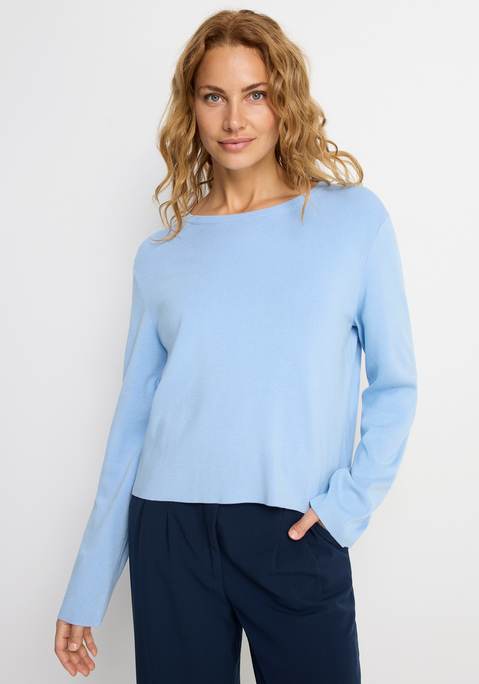 Bild: Strickpullover von LASCANA: Unifarbener Pullover von Lascana mit Rundhalsausschnitt. Kastige Passform. Ideal für jeden Tag und vielseitig kombinierbar. Weicher Feinstrick in angenehmer Viskosemischung.
