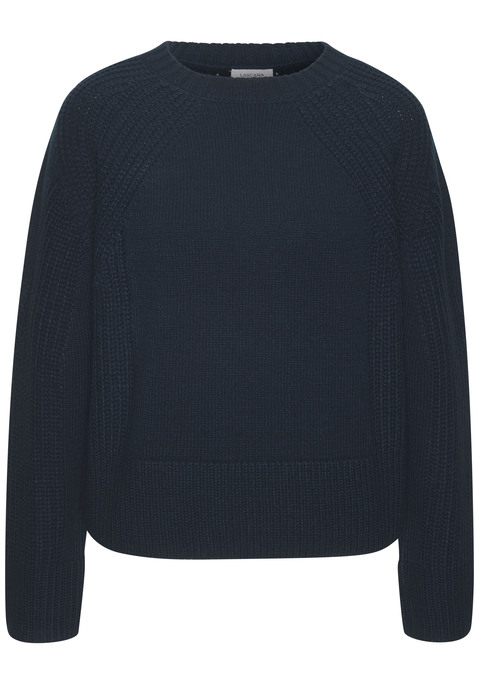 Bild: Strickpullover von LASCANA: Unifarbener Strickpullover von Lascana mit Rundhalsausschnitt. Lange Raglanärmel für eine bequeme Passform. Rippstricksaum. Weicher Materialmix.