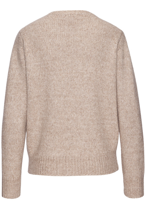Bild: Strickpullover von LASCANA: Strickpullover von Lascana. Mit Rundhalsausschnitt, langen Ärmeln und dekorativer Schleifen-Applikation vorn. Locker geschnitten. Gut kombinierbar zu verschiedenen Looks. Weicher Strick.