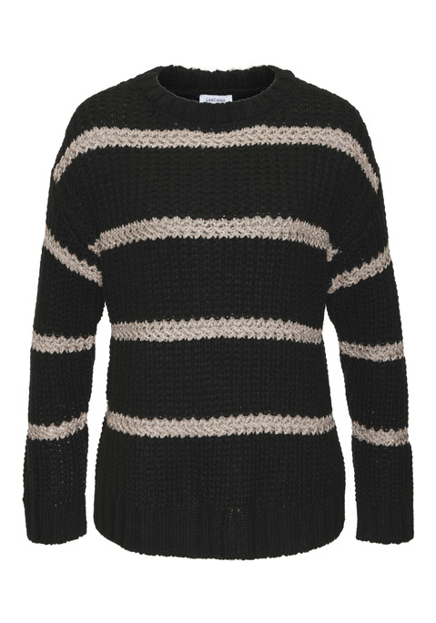Bild: Strickpullover von LASCANA: Schöner Eyecatcher: langärmeliger Strickpullover von Lascana mit Glitzergarn-Details. Lässiger Oversize-Fit. Gerader Saum. Schön für die Freizeit und auch für etwas festlichere Anlässe. Weiche Strickware.