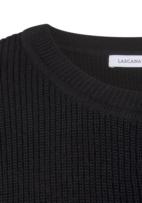 Bild: Strickpullover von LASCANA: Strickpullover von Lascana. Im Colorblockingdesign. Rundhalsausschnitt. Mit gerippten Bündchen. Überschnittene Schultern. Lockere Passform. Schön für die Freizeit. Weiche Strickware.