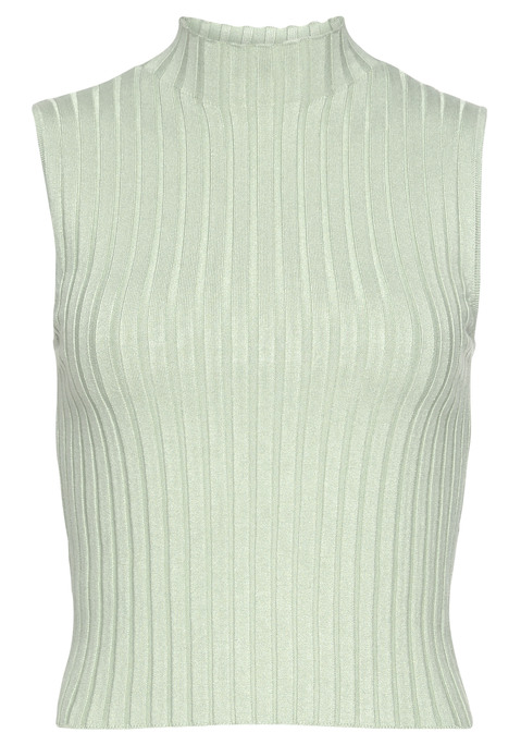 Bild: Stricktop von LASCANA: Rippstricktop von Lascana. Mit Stehkragen. Gerader Saumabschluss. Figurbetont geschnitten. Für trendige Looks. Aus weicher Strickware.