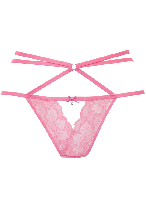 Bild: String von LASCANA: Sexy String mit extravaganter Bänder-Optik. Rundherum aus edler, dezent transparenter Spitze. Verführerisches Cut-Out in der vorderen Mitte. Mit eingearbeitetem Baumwollzwickel. Mit Liebe & Leidenschaft in Hamburg kreiert. Obermaterial: 88% Polyamid, 12% Elasthan.