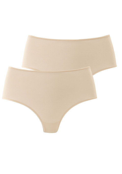 Bild: High-Waist-String von LASCANA: Taillenstring von Lascana im praktischen 2er-Pack. Flache, elastische Saumkanten. Taillenhohe Passform für noch mehr Tragekomfort. Sitzt wie eine zweite Haut. Angenehme Qualität mit weichem Griff.