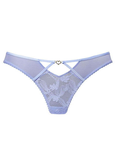 Bild: String von LASCANA: Femininer String mit Strasselement in Herzform. Rundherum aus dezent transparentem Spitzen und Soft-Mesh Mix. Mit eingearbeitetem Baumwollzwickel. Passende BH's aus der gleichen Serie erhältlich. Mit Liebe & Leidenschaft in Hamburg kreiert. Obermaterial: 87% Polyamid, 13% Elasthan.