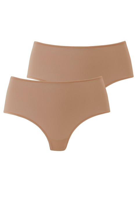 Bild: High-Waist-String von LASCANA: Taillenstring von Lascana im praktischen 2er-Pack. Flache, elastische Saumkanten. Taillenhohe Passform für noch mehr Tragekomfort. Sitzt wie eine zweite Haut. Angenehme Qualität mit weichem Griff.