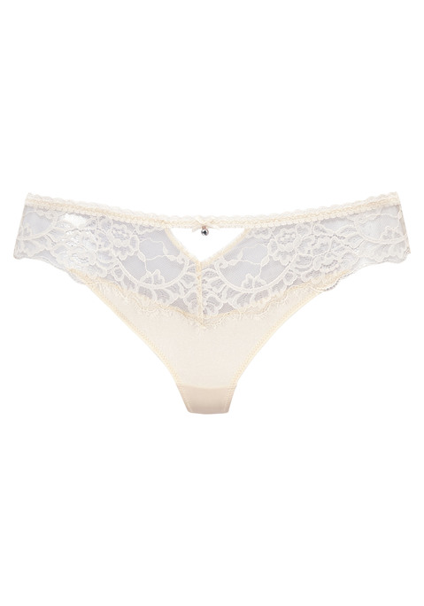 Bild: String von LASCANA: Femininer String aus floraler Spitze und edler Qualität mit hohem Seidenanteil. Mit einzigartigem Glitzeraccessoire und Zierschleife in der vorderen Mitte. Mit eingearbeitetem Baumwollzwickel. Mit passenden BHs aus der gleichen Serie erhältlich. Mit Liebe & Leidenschaft in Hamburg kreiert. Obermaterial: 56% Polyamid, 32% Seide, 12% Elasthan.