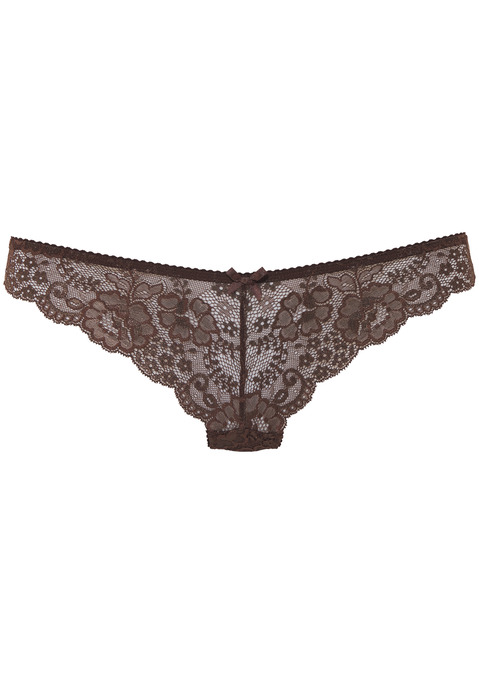 Bild: String von LASCANA: Verspielter String von Lascana aus foraler Spitze. Kleine Zierschleife in der Mitte vorn. Baumwollzwickel für viel Tragekomfort. Weiche, elastische Qualität.