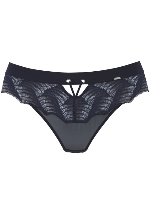 Bild: String von LASCANA: Modischer String mit breitem Bund und Bänder-Optik. Rundherum aus dezent transparenter, modischer Spitze. Mit eingearbeitetem Baumwollzwickel. Mit passenden BHs aus der gleichen Serie erhältlich. Mit Liebe & Leidenschaft in Hamburg kreiert. Obermaterial: 91% Polyamid, 9% Elasthan.