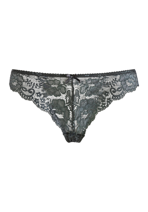 Bild: String von LASCANA: Verspielter String von Lascana aus foraler Spitze. Kleine Zierschleife in der Mitte vorn. Baumwollzwickel für viel Tragekomfort. Weiche, elastische Qualität.