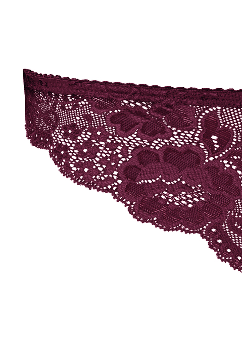 Bild: String von LASCANA: Verspielter String von Lascana aus foraler Spitze. Kleine Zierschleife in der Mitte vorn. Baumwollzwickel für viel Tragekomfort. Weiche, elastische Qualität.