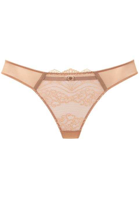 Bild: String von LASCANA: Sexy String aus transparenter Netzware und hinten mit Cut-Outs und Ring. Mit eingearbeitetem Baumwollzwickel. Mit passendem BH aus der gleichen Serie erhältlich . Aus 90% Polyamid, 10% Elasthan.
