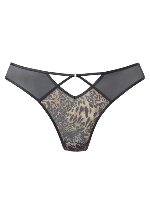 Bild: String von LASCANA: Sexy String mit Cut-Out und edlem Ringdetail in der vorderen Mitte. Aus dezent transparentem Leo-Mesh. Mit eingearbeitetem Baumwollzwickel. Passende BHs aus der gleichen Serie erhältlich. Mit Liebe & Leidenschaft in Hamburg kreiert. Transparente Unterwäsche. Verführerische Dessous. Verspielte Dessous. Aus 57% Polyester, 29% Polyamid, 14% Elasthan.