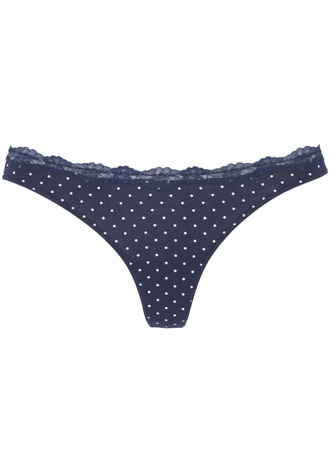 Bild: String von LASCANA: Lascana Strings im 3er-Pack. Mit zarter Spitze am Taillenbündchen. Flache Einfassungen an den Beinausschnitten. Aus weicher Baumwoll-Stretch-Qualität.