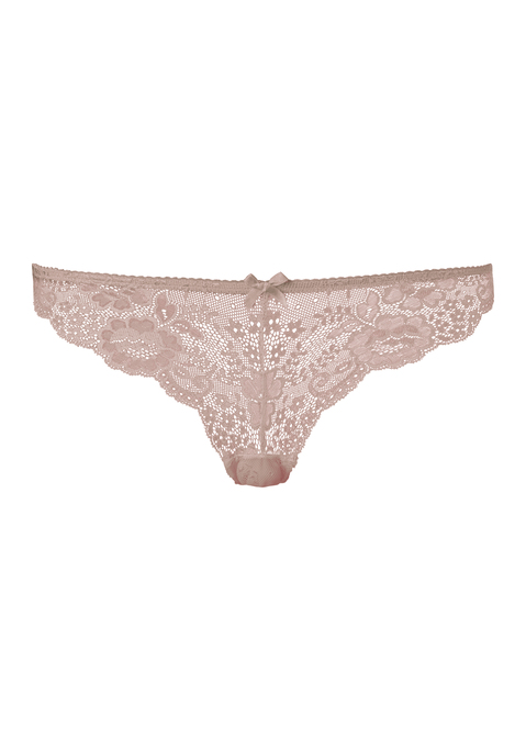 Bild: String von LASCANA: Verspielter String von Lascana aus foraler Spitze. Kleine Zierschleife in der Mitte vorn. Baumwollzwickel für viel Tragekomfort. Weiche, elastische Qualität.