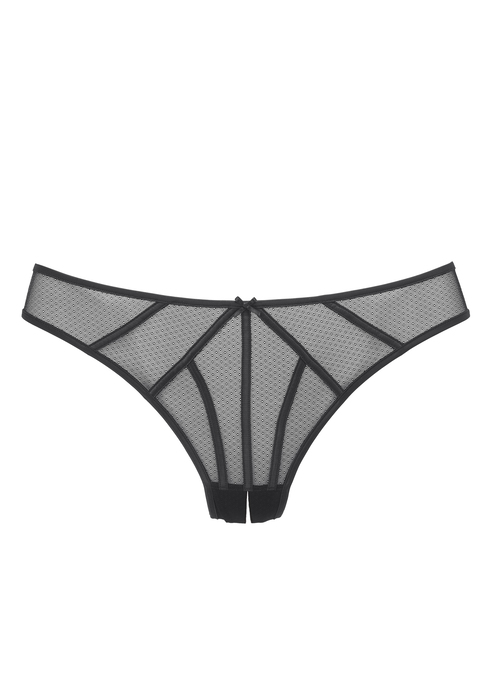 Bild: String-Ouvert von LASCANA: String-Ouvert mit verführerischer Öffnung im Schritt. Rundherum aus dezent transparentem fancy Mesh. Mit eingearbeitetem Baumwollzwickel. Passende BHs und Unterteile erhältlich, um dein Dessous-Set zu vervollständigen. Mit Liebe & Leidenschaft in Hamburg kreiert. Aus 48% Polyester, 39% Polyamid, 13% Elasthan.