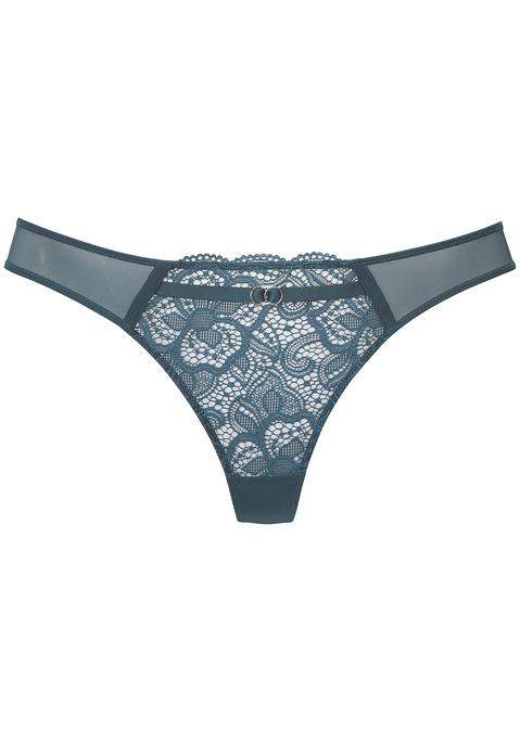 Bild: String von LASCANA: Verführerischer String mit dekorativem Band sowie Accessoires. Aus floraler Spitze und feinem Mesh in transparenter Optik. Mit sexy Cut-Out und Ringaccessoire in der hinteren Mitte. Passende BHs aus der gleichen Serie erhältlich. Mit Liebe & Leidenschaft in Hamburg kreiert. Aus