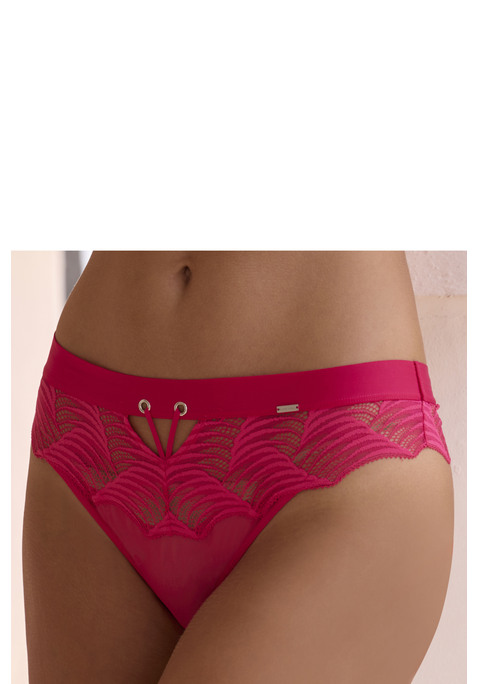 Bild: String von LASCANA: Modischer String mit breitem Bund und Bänder-Optik. Rundherum aus dezent transparenter, modischer Spitze. Mit eingearbeitetem Baumwollzwickel. Mit passenden BHs aus der gleichen Serie erhältlich. Mit Liebe & Leidenschaft in Hamburg kreiert. Obermaterial: 91% Polyamid, 9% Elasthan.