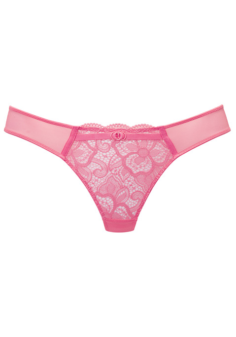 Bild: String von LASCANA: Verführerischer String mit dekorativem Band sowie Accessoires. Aus floraler Spitze und feinem Mesh in transparenter Optik. Mit sexy Cut-Out und Ringaccessoire in der hinteren Mitte. Passende BHs aus der gleichen Serie erhältlich. Mit Liebe & Leidenschaft in Hamburg kreiert. Aus