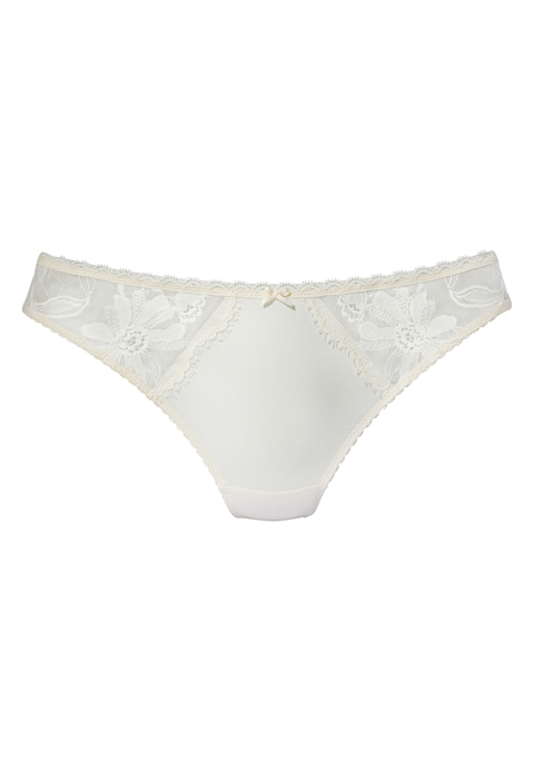 Bild: String von LASCANA: Eleganter String mit feiner Zierschleife in der vorderen Mitte. Aus seidig glänzendem, leichtem Material mit Einsätzen aus Eyelash-Jacquardspitze. Mit eingearbeitetem Baumwollzwickel. Passende BHs aus der gleichen Serie. Mit Liebe & Leidenschaft in Hamburg kreiert. Aus 88% Polyamid, 12% Elasthan.