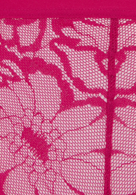 Bild: String von LASCANA: Stilvoller String von Lascana aus floraler Spitze. Unifarbenes Design. Elastisches Material.