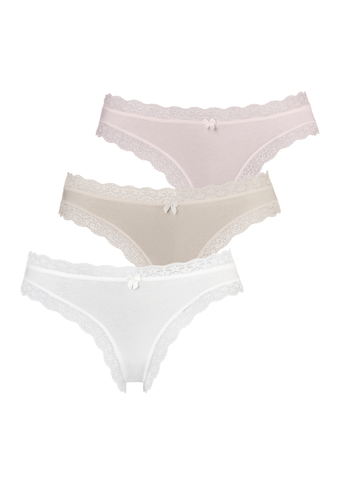 String von LASCANA in rosé-uni, beige-uni, weiß-uni