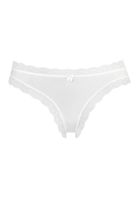 LASCANA String Damen rosé-uni, beige-uni, weiß-uni Gr.48/50