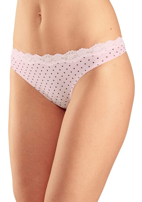 LASCANA String Damen rosa-uni, gepunktet-gestreift, gestreift Gr.36/38