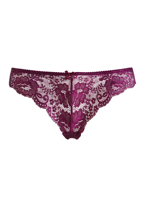 Bild: String von LASCANA: Verspielter String von Lascana aus foraler Spitze. Kleine Zierschleife in der Mitte vorn. Baumwollzwickel für viel Tragekomfort. Weiche, elastische Qualität.