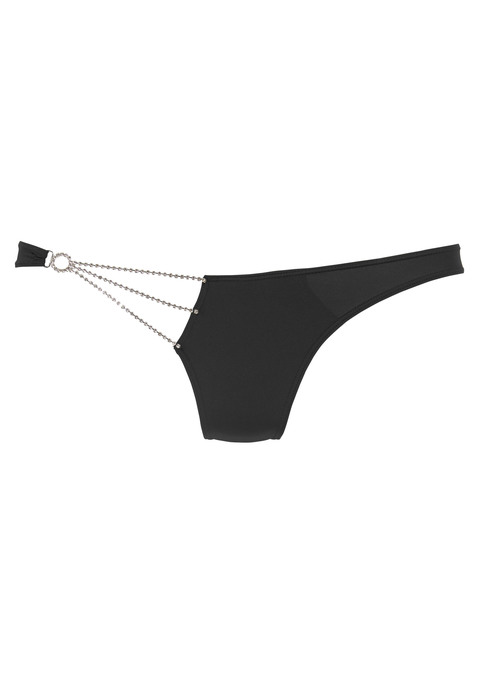 Bild: String von LASCANA: String mit liebevollen Details. Extravagante Strasssteinchen in Bänder-Optik an den Seiten. Vorderseite und die Mitte unifarbener, glatter Stoff. Mit eingearbeitetem Baumwollzwickel. Für die besonderen Momente. Obermaterial: 90% Polyamid, 10% Elasthan.