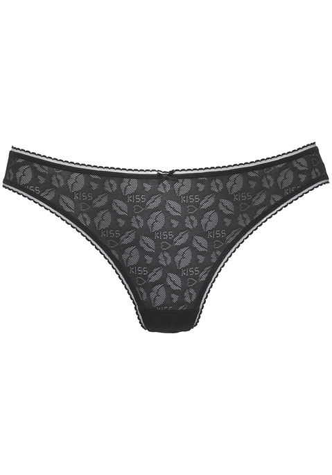 Bild: String von LASCANA: Sexy String mit feiner Zierschleife vorne mittig. Rundherum aus flacher Spitze in Kussmund-Optik. Mit eingearbeitetem Baumwollzwickel. Passender BH aus der gleichen Serie erhältlich. Mit Liebe & Leidenschaft in Hamburg kreiert. Aus 77% Polyamid, 23% Elasthan.