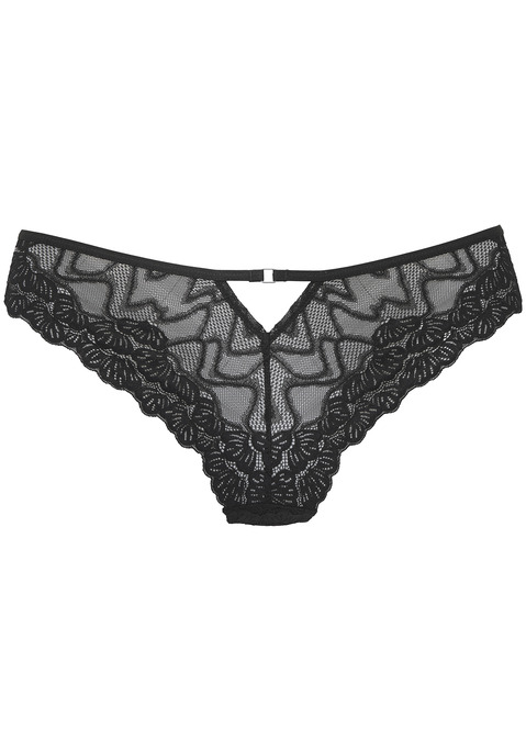 Bild: String von LASCANA: Verführerischer String mit sexy Cut-Outs und feinem Ringaccessoire in der vorderen Mitte. Rundherum aus floraler Spitze. Passende Unterteile aus der gleichen Serie erhältlich. Mit eingearbeitetem Baumwollzwickel. Mit Liebe & Leidenschaft in Hamburg kreiert. Aus 90% Polyamid, 10% Elasthan.